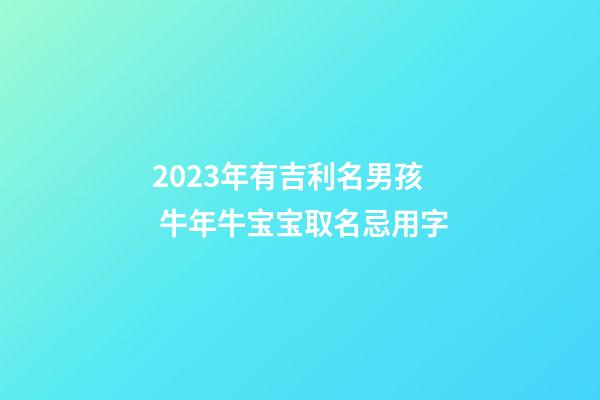 2023年有吉利名男孩 牛年牛宝宝取名忌用字